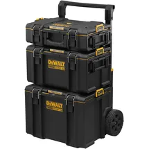 DeWalt TOUGHSYSTEM DS450 + DS300 + DS166, Multicolor, 2 Coffrets + Coffret sur Roulettes IP65