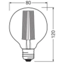 Osram Ledvance Vintage 1906 Globe 80 11W/818 E27 DIM (090783)