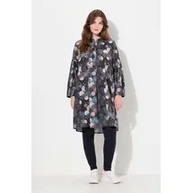 Ulla Popken Tunika Longbluse A-Linie Rundhals Langarm Schwarz 50-52