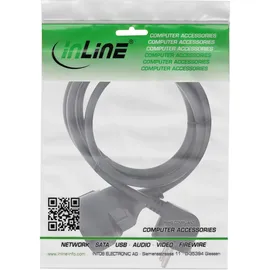 InLine Strom-Verlängerung Schutzkontakt Stecker gewinkelt / Buchse, schwarz, 1m,