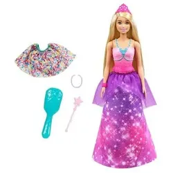 MATTEL GTF92 Barbie Dreamtopia 2-in-1 Prinzessin & Meerjungfrau Puppe, Anziehpuppe