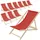ECD Germany Sonnenliege 117 x 52 x 83 cm Rot