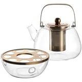 LEONARDO Tè Per Te Teekanne mit Metallhenkel + Stövchen 1,2 Liter