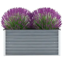 furnicato Garten-Hochbeet Verzinkter Stahl 100 x 40 x 45 cm Grau
