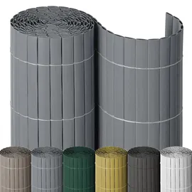 Noor Sichtschutzmatte PVC 1,2 x 3 m silber