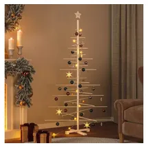 vidaXL Weihnachtsbaum Holz zum Schmücken Braun 180 cm