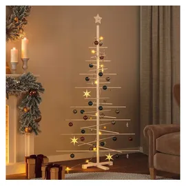 vidaXL Weihnachtsbaum Holz zum Schmücken Braun 180 cm