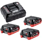 Metabo Basis Set 3x LiHD Akkupack 12 V 4,0 Ah Akku ( 3x 625349000 + ASC 55 Ladegerät ( 627044000 )