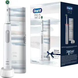 Oral-B Pro 3 3500 weiß + Reiseetui streifen Design Edition