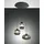 Fabas Luce Nordal 3-flg. E27 200 cm schwarz/grau transparent