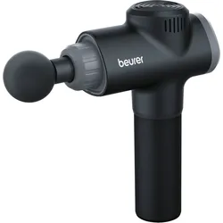 Massagepistole BEURER "MG 180 kraftvolles Muskelmassagegerät mit 6 Aufsätzen", schwarz (schwarz, grau), MassagegeräteB:7cm H:17,5cm T:24cm, Massage-Gun mit 4 Intensitätsstufen, kraftvolle Triggerpunktmassage, B:7cm H:17,5cm T:24cm