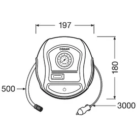 Osram TYREinflate 200 12V Elektro-Kompressor (620209)