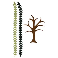 Wachsmotive "Baum mit Blätter"