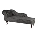 Casa Padrino Chesterfield Couch 2-Sitzer Dunkelgrau/Braun