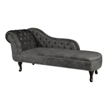 Casa Padrino Chesterfield Couch 2-Sitzer Dunkelgrau/Braun