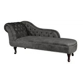 Casa Padrino Chesterfield Couch 2-Sitzer Dunkelgrau/Braun