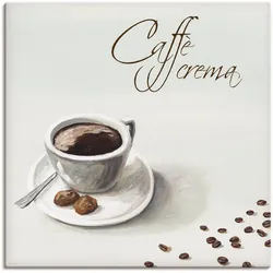 Artland Wandbild »Kaffee crema«, Getränke, (1 St.), als Leinwandbild, Wandaufkleber in verschied. Größen Artland Farbe Bild(er): weiß