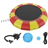 Vevor Aufblasbarer Wassertrampolin Leiter, Wasserdichte, Abriebfeste, Langlebige Wassertrampoline 5,18 m Großen Sprungfläche, Sprungplattform-Wasserpark Pool Trampolin, Spielzeuge Gelb