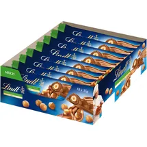 Lindt Nuss Deluxe Haselnuss Milch, 630g, je 35g 18 Riegel