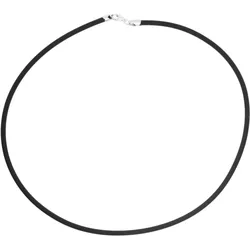 Halsreif OSTSEE-SCHMUCK "Ostsee-Schmuck Halsreif Kautschuk 3,0 mm" Gr. 45, schwarz, Halsketten, Damen, 45cm, Kautschuk, L: 42cm