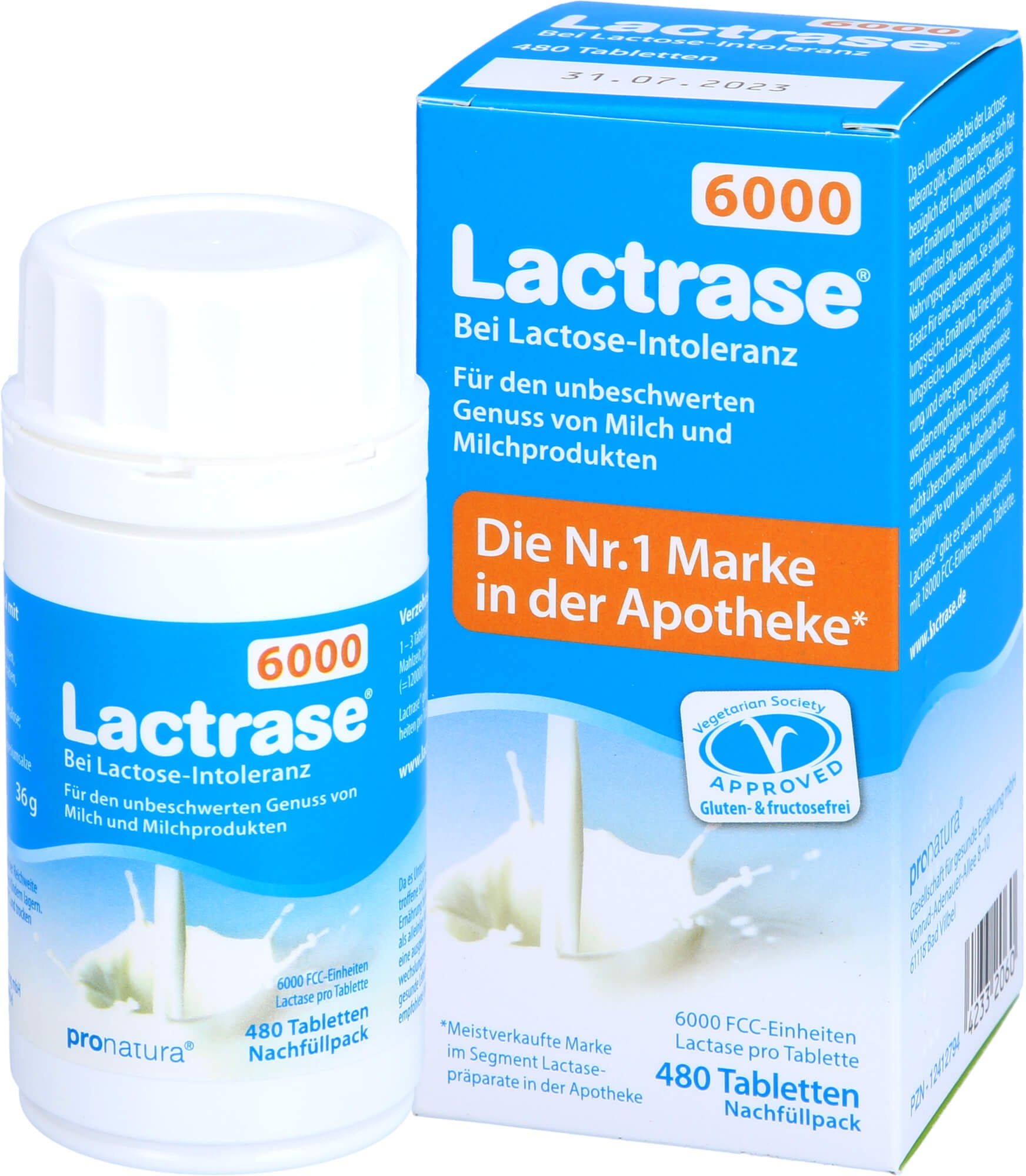 Lactrase 6000 Fcc Tbl. Klickspender-Nachfüllpack 480 ST