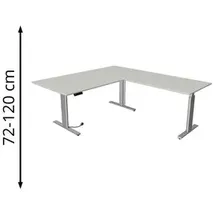 Kerkmann Winkelschreibtisch Move 3 Lichtgrau