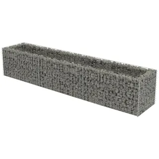 vidaXL Gabionen-Hochbeet Verzinkter Stahl 270×50×50 cm