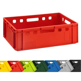 Buri Fleischkiste Metzgerkiste Eurobox E2 Rot 60x40x20cm