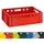Buri Fleischkiste Metzgerkiste Eurobox E2 Rot 60x40x20cm