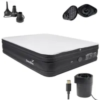 Skandika Doppel Luftmatratze Sveja Flex Plus | 2 Personen, | Pumpe, Tragetasche schwarz No Size