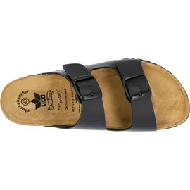 LICO Bioline Man Pantoletten, Schwarz, 39 EU