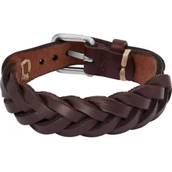 Fossil Armband Leder, Metall braun Herren 