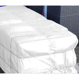 ECD Germany Abdeckplane Gewebeplane mit Ösen 3x4m 12m2 260g/m2 aus Polyethylen Schimmelresistent Wasserdicht - Weiß