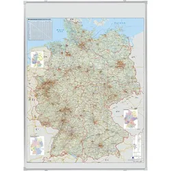 FRANKEN Deutschland Straßenkarte, beschreibbar und pinnbar