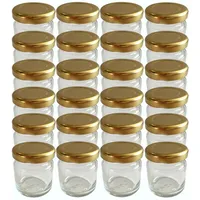 Vitrea 25x Marmeladengläser kleine 50 ml Gläschen mit Schraub-Deckel