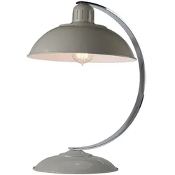 Schreibtischlampe Franklin 1-flammig - Planengrau mit grauem Schirm