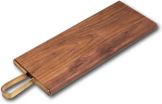 Doppel-Pistolen Nussbaum-Schneidebrett (mit langem Griff) 180*450*20mm
