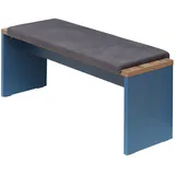 Innostyle Sitzbank inkl. Klemmkissen Holzwerkstoff Parisian Blue/Haveleiche Cognac (130 cm)