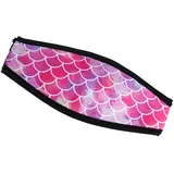 Baoblaze Premium Tauchmaskenband Maskenband für Tauchmaske Vollgesichtsmaske Taucherbrille Schnorchelmaske (Rosa Muschelmuster, 18,5 x 8 cm)