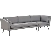 Beliani Gartensofa, grau Textil, 3-Sitzer, 243x70x76 cm Loungemöbel, Gartensofas