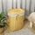 Homcom Wäschekorb aus Weide Weidenrute geflochten mit Deckel Natur 100L 51 x 38 x 57 cm