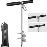 Insaga Erdanker Bodenanker, Schwerlast Hundeleine Schraubeheringe Sturm Spirale Erdnägel Spike für Große Mittlere Hund/Garten/Camping/Boot/Trampolin/Zelt/Schuppen mit Karabiner&Abnehmbarer Griff, 44cm