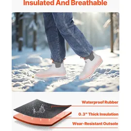 Vevor Knöchelstiefel, Regenstiefel, rutschfeste Gummi-Arbeitsschuhe für den Außenbereich, isolierte Schlammstiefel, ideal zum Wandern, Angeln, Jagen oder für die Gartenarbeit Größe 11 US