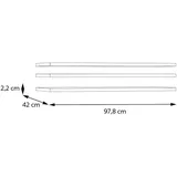 Forte Einlegeboden FORTE "Mehr Platz im Kleiderschrank: 97,8 cm Einlegeboden von Forte", grau (grau textilnachbildung), B:97,8cm H:2,2cm T:42cm, Holzwerkstoff, Einlegeböden, Einlegeboden, Einlegeboden 3er Set, Stauraum-Erweiterung für Kleiderschränke