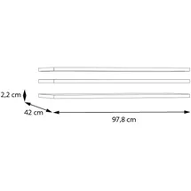 Forte Einlegeboden FORTE "Mehr Platz im Kleiderschrank: 97,8 cm Einlegeboden von Forte", grau (grau textilnachbildung), B:97,8cm H:2,2cm T:42cm, Holzwerkstoff, Einlegeböden, Einlegeboden, Einlegeboden 3er Set, Stauraum-Erweiterung für Kleiderschränke