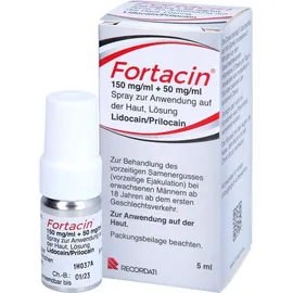 RECORDATI PHARMA GMBH Fortacin 150 mg/ml + 50 mg/ml Spray z.Anw.a.Haut 5 ml