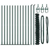 vidaXL Maschendrahtzaun Set aus 2 Grün Metall, beschichteter Draht Groß