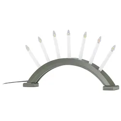 Ebuy24 Kebnekaise Adventsleuchter elektrisch 7 Lichter grün.