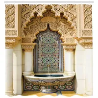 ABAKUHAUS Duschvorhang marokkanisch 175 x 200 cm blau