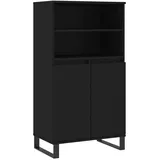 vidaXL Highboard Schwarz 60x36x110 cm Holzwerkstoff